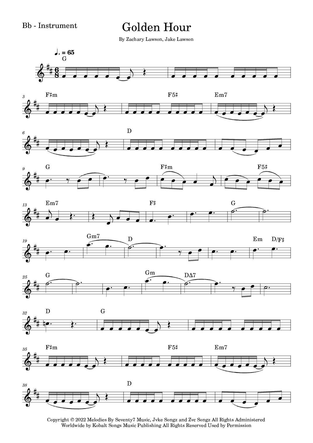 Golden Hour (arr. Fabio Eduardo de Oliveira)
