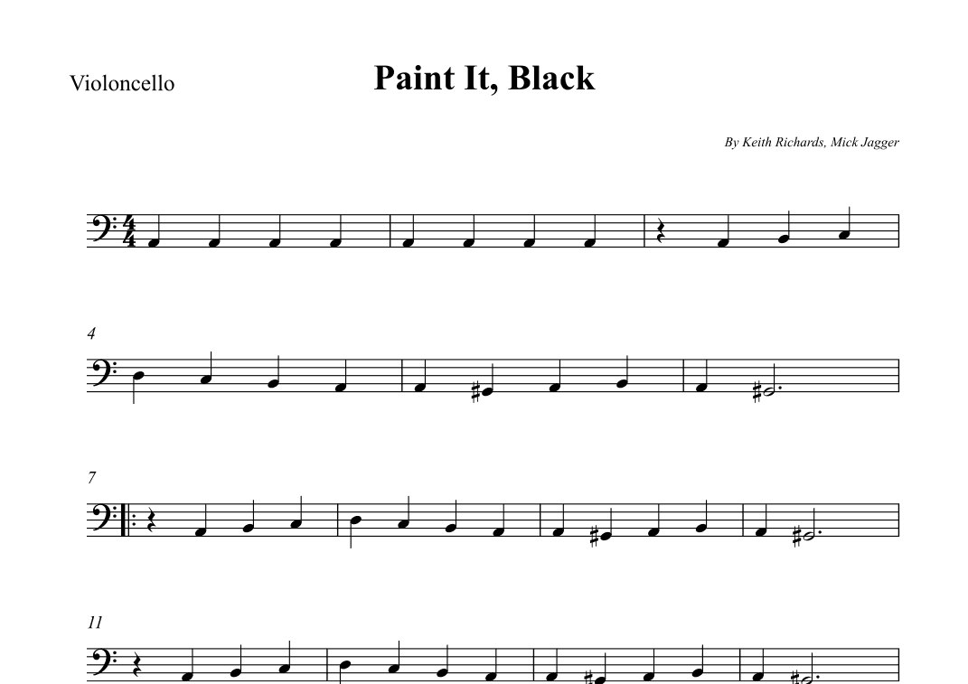 Paint It, Black (arr. Wesley S. SIlva)