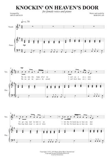 Knockin' On Heaven's Door (arr. Art.o Artaud)
