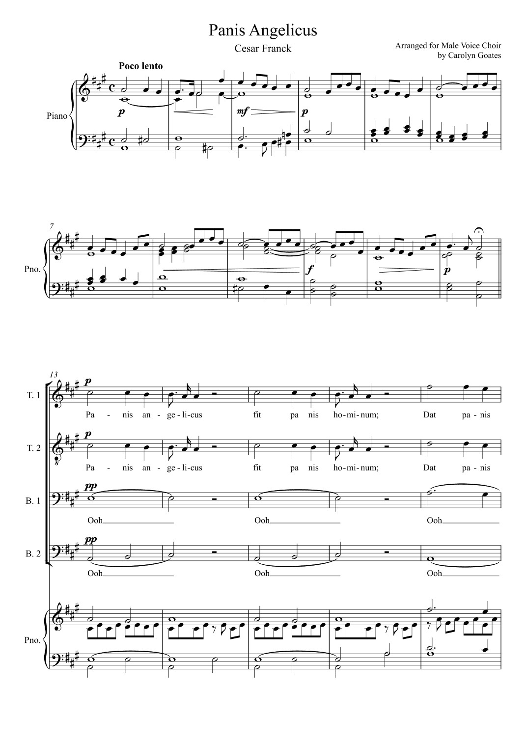 Panis Angelicus (arr. Carolyn Goates)