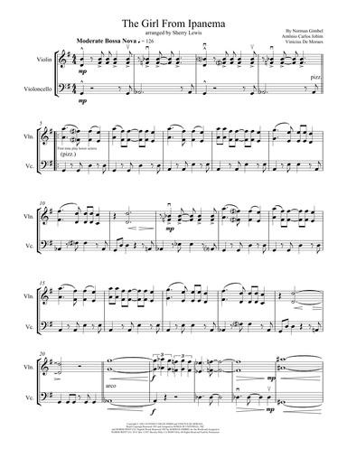 The Girl From Ipanema (garôta De Ipanema) (arr. Sherry Lewis)