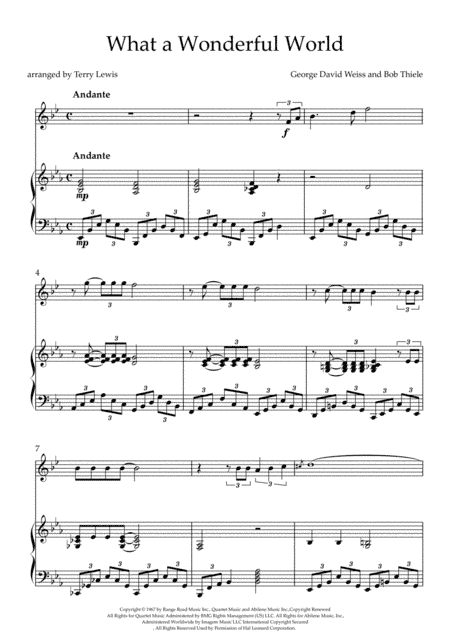 What A Wonderful World (arr. Terry Lewis)