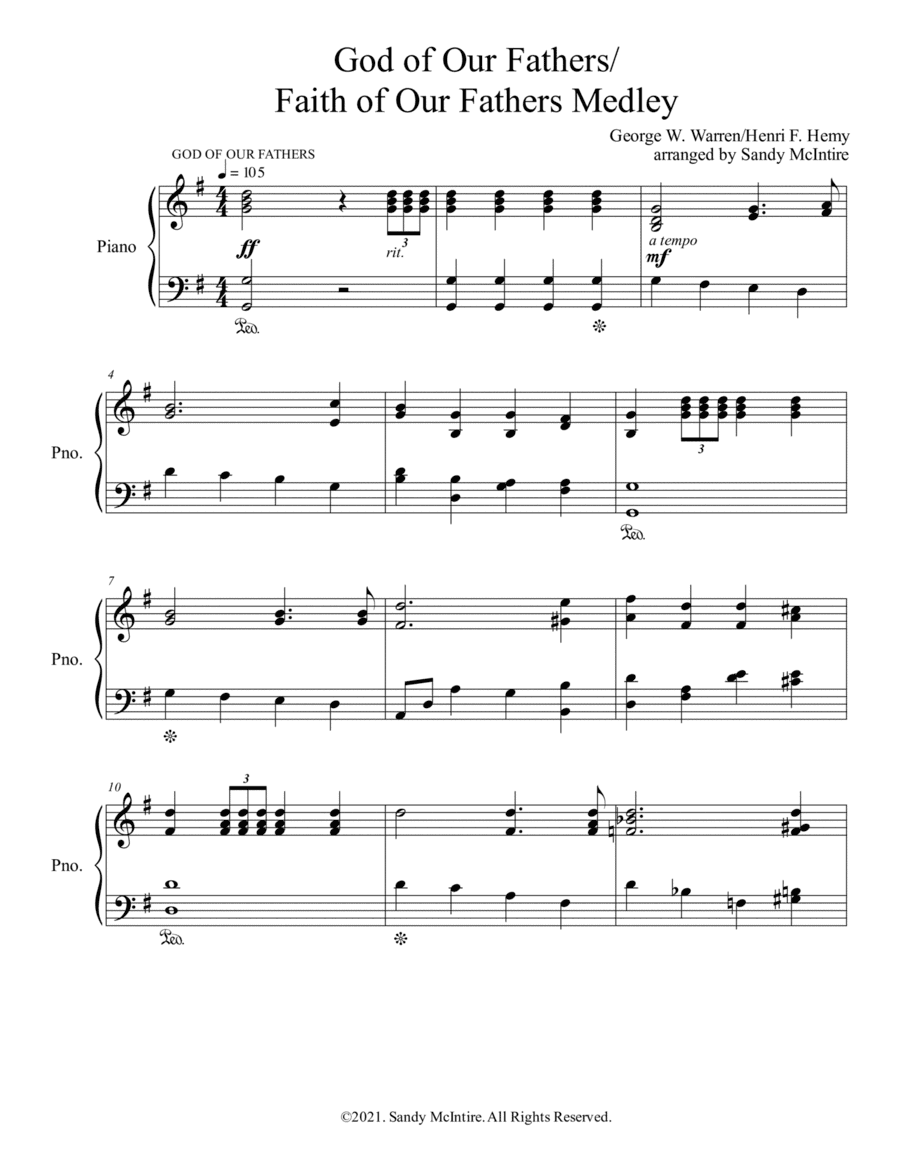 God of Our Fathers/Faith of Our Fathers Medley (arr. Sandy McIntire)
