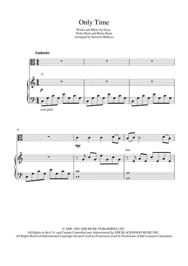 Only Time (arr. Kaiserin Rebecca)