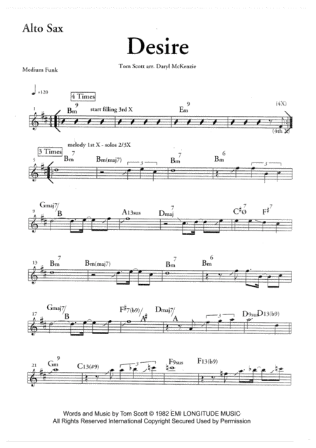 Desire (arr. Daryl McKenzie)