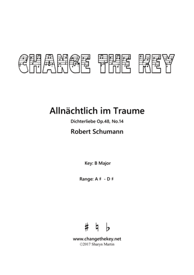 Allnachtlich im Traume - B Major (arr. Change the Key)
