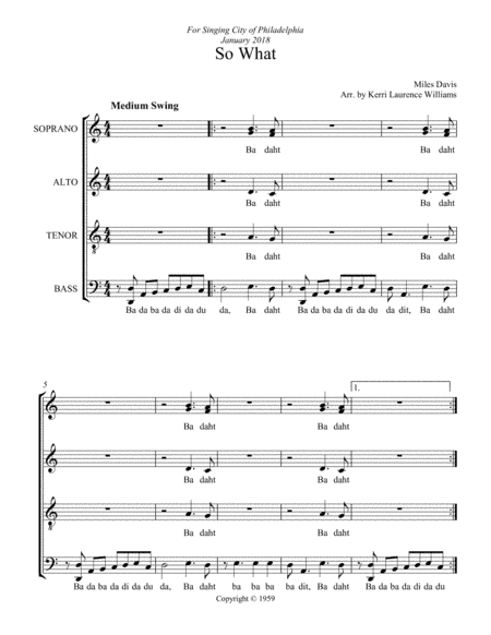 So What (arr. Kerri Laurence Williams)