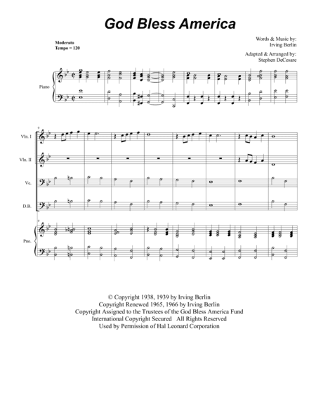 God Bless America (arr. Stephen DeCesare)