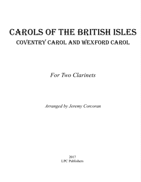 Carols of the British Isles For Two Clarinets (arr. Jeremy Corcoran)