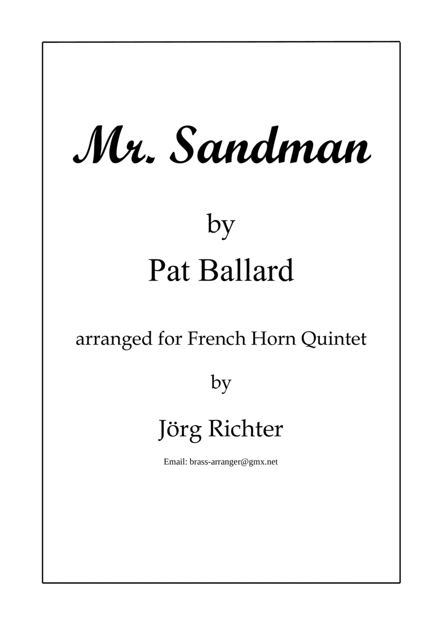 Mr. Sandman (arr. Jörg Richter)