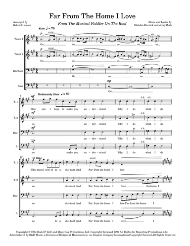 Far From The Home I Love (arr. Gabriel Lawson)
