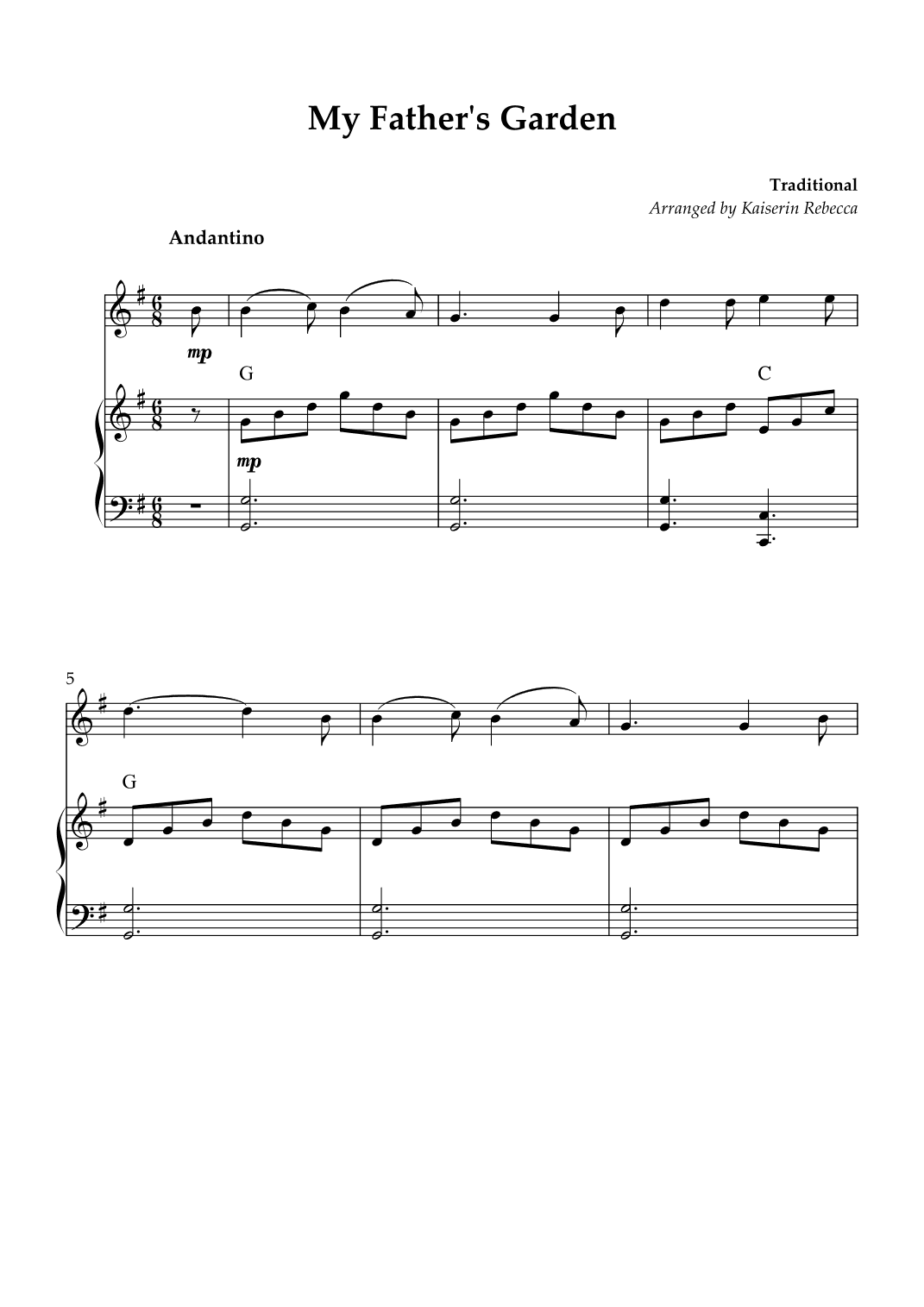 My Father's Garden (arr. Kaiserin Rebecca)