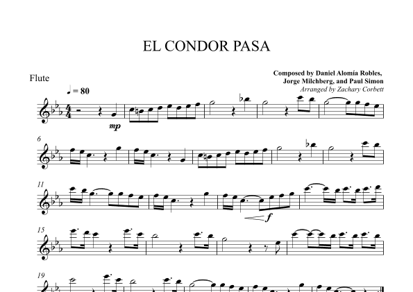 El Condor Pasa (arr. Zachary Corbett)