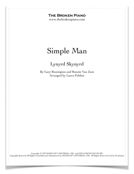 Simple Man (arr. Laura Poblete)