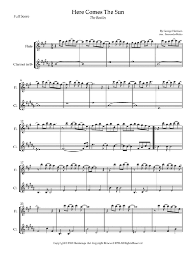 Here Comes The Sun (arr. Fernando Britto)