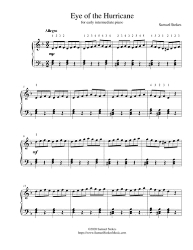 Eye of the Hurricane - for early intermediate piano