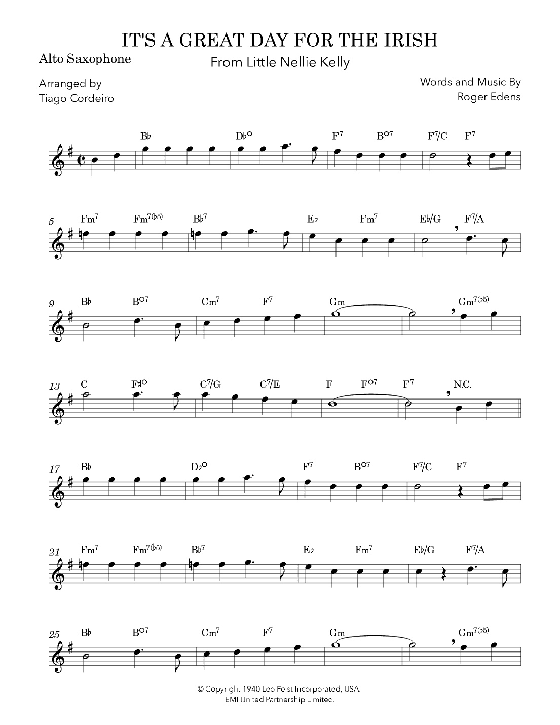 It's A Great Day For The Irish (arr. Tiago Cordeiro)