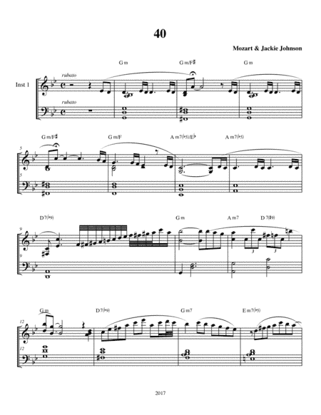 40 Inspired by Mozart's Symphony #40 (arr. Jackie Johnson)