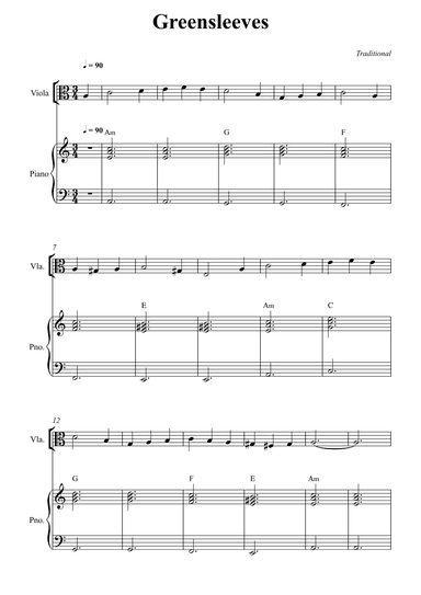 Greensleeves (arr. Wesley S. SIlva)