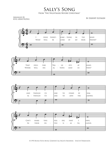Sally's Song (arr. Kyle Armstrong)