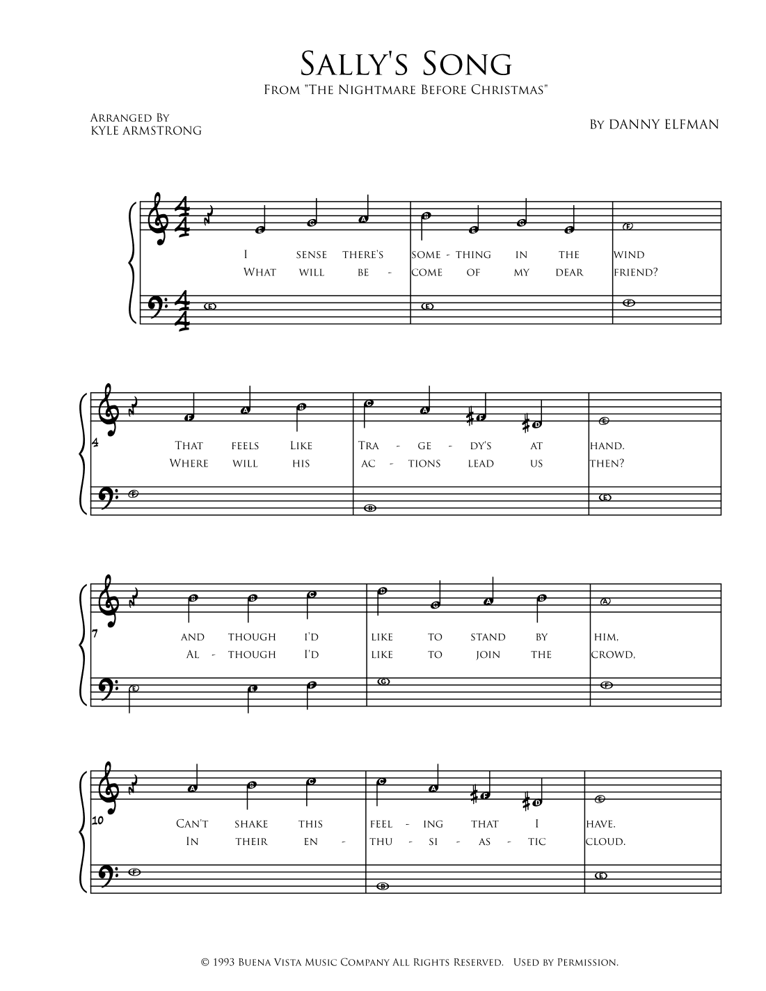 Sally's Song (arr. Kyle Armstrong)