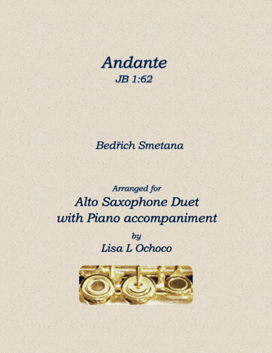 Andante JB 1:62 for Alto Saxophone Duet with Piano (arr. Lisa L Ochoco)