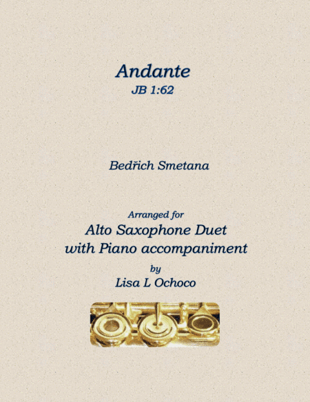 Andante JB 1:62 for Alto Saxophone Duet with Piano (arr. Lisa L Ochoco)