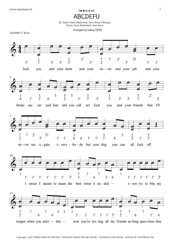 Abcdefu (arr. Kaling)