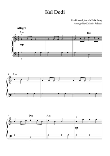 Kol Dodi (arr. Kaiserin Rebecca)