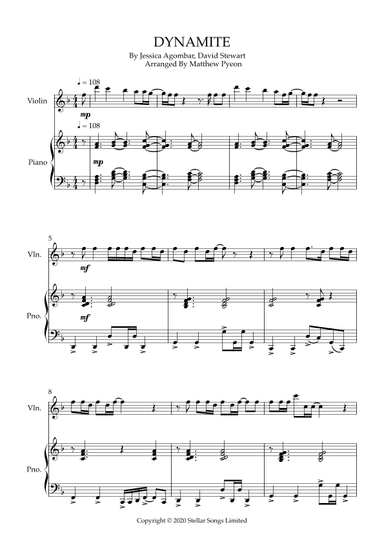 Dynamite (arr. Matthew pyeon)
