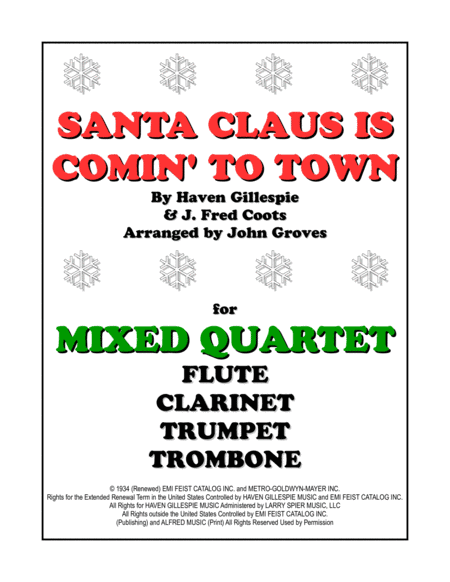 Santa Claus Is Comin' To Town (arr. John Groves)