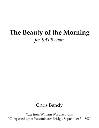 The Beauty of the Morning