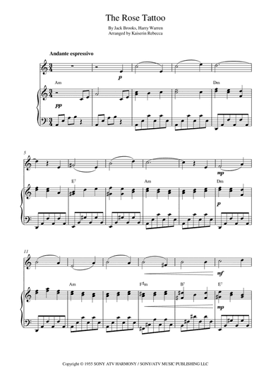 The Rose Tattoo (inspired By The Motion Picture) (arr. Kaiserin Rebecca)