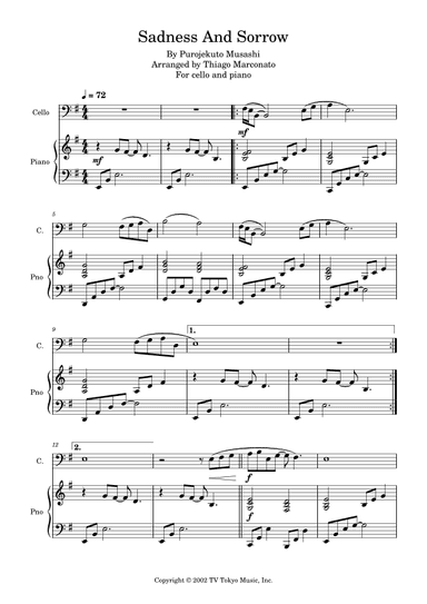 Sadness And Sorrow (arr. Thiago Marconato)