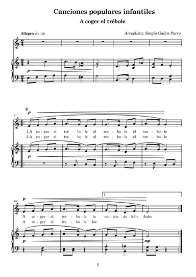 A coger el trébole (arr. Sergio Galan Parro)
