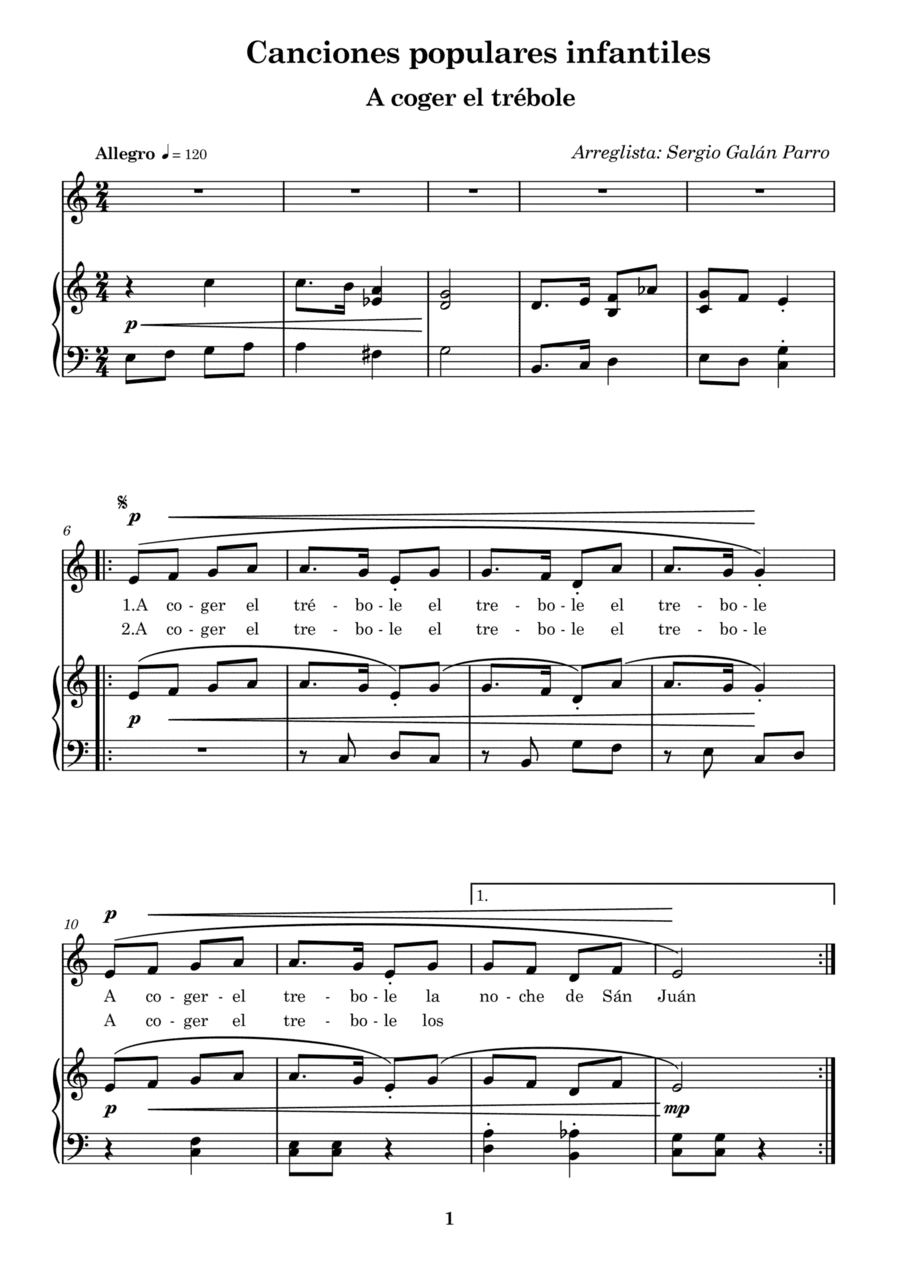 A coger el trébole (arr. Sergio Galan Parro)