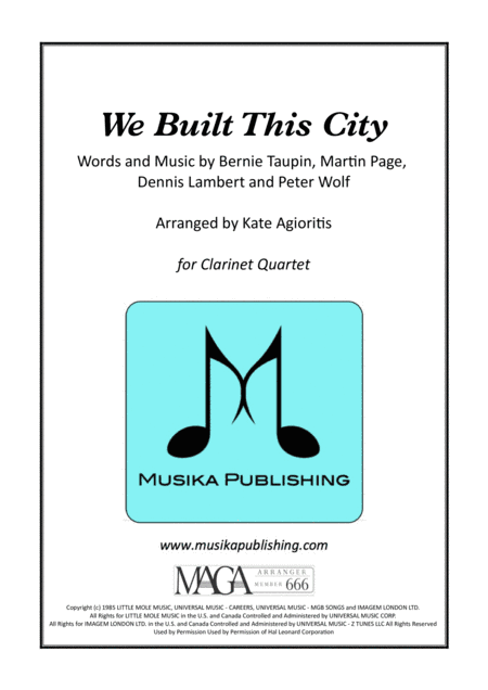 We Built This City (arr. Kate Agioritis)