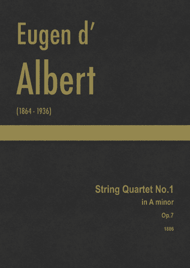 Albert - String Quartet No.1 in A minor, Op.7 (arr. J.G. Cucó Barber)