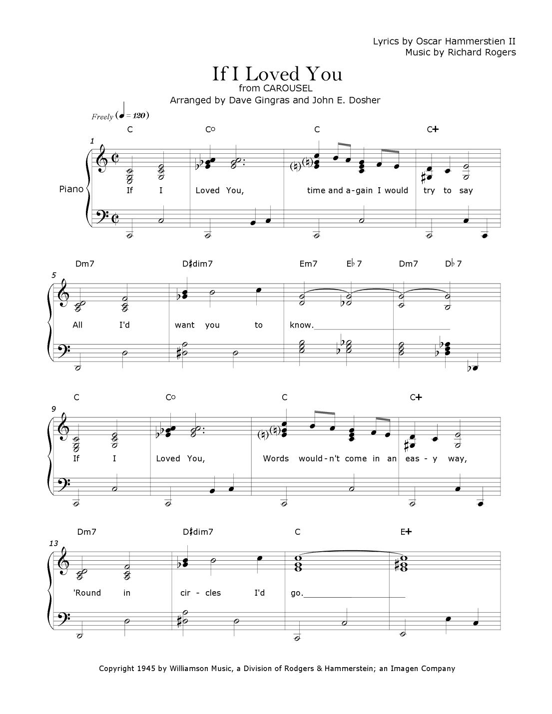 If I Loved You (arr. Dave Gingras and John E. Dosher)