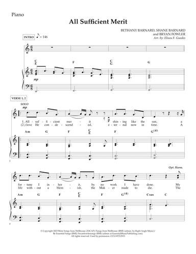 All Sufficient Merit (arr. Eliseu F. Guedes)