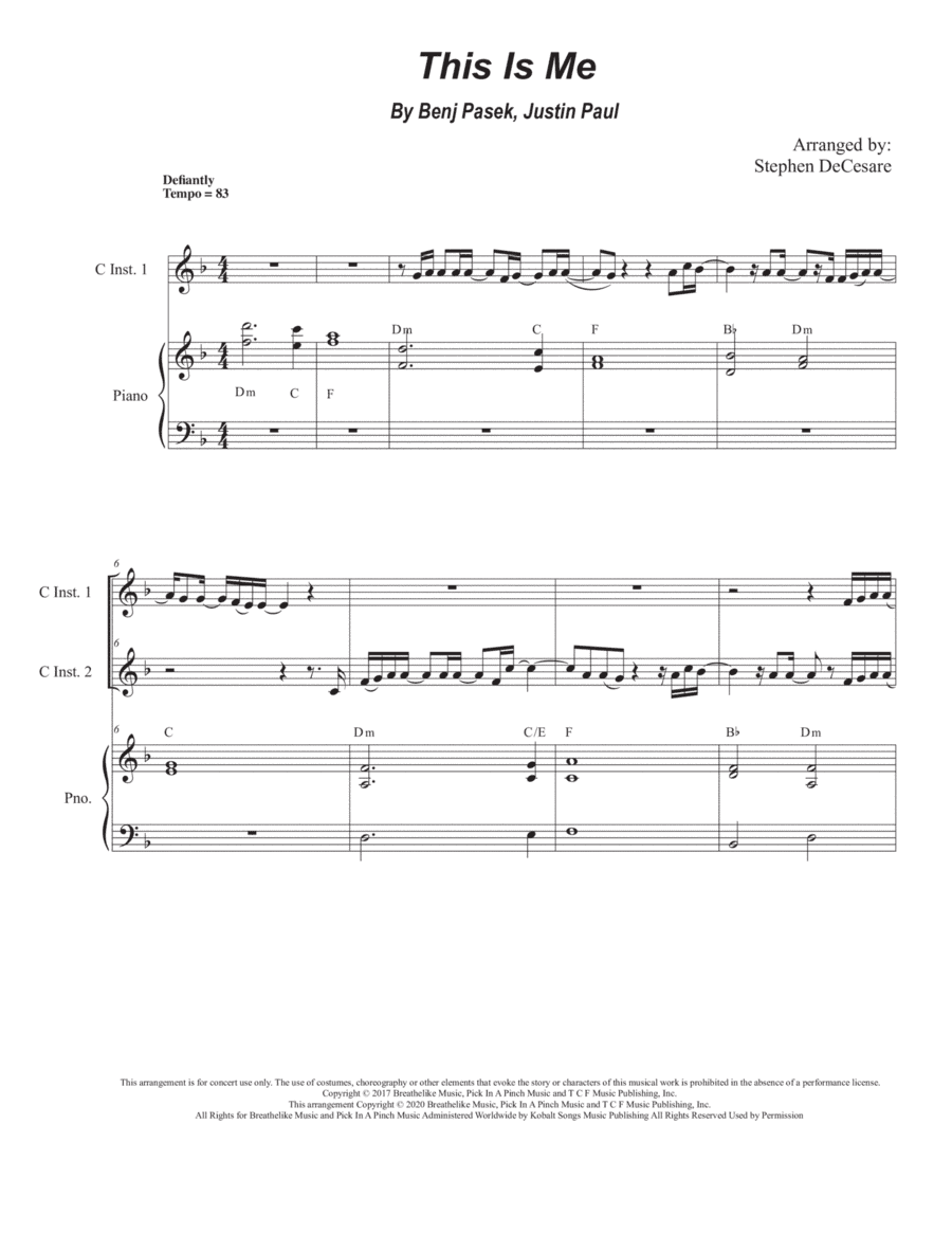 This Is Me (arr. Stephen DeCesare)
