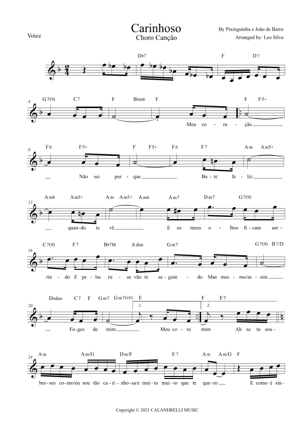 Carinhoso (arr. Leo Silva)