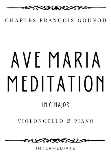 Gounod - Ave Maria Meditation in C Major - Intermediate (arr. Piacere Music Sheets)