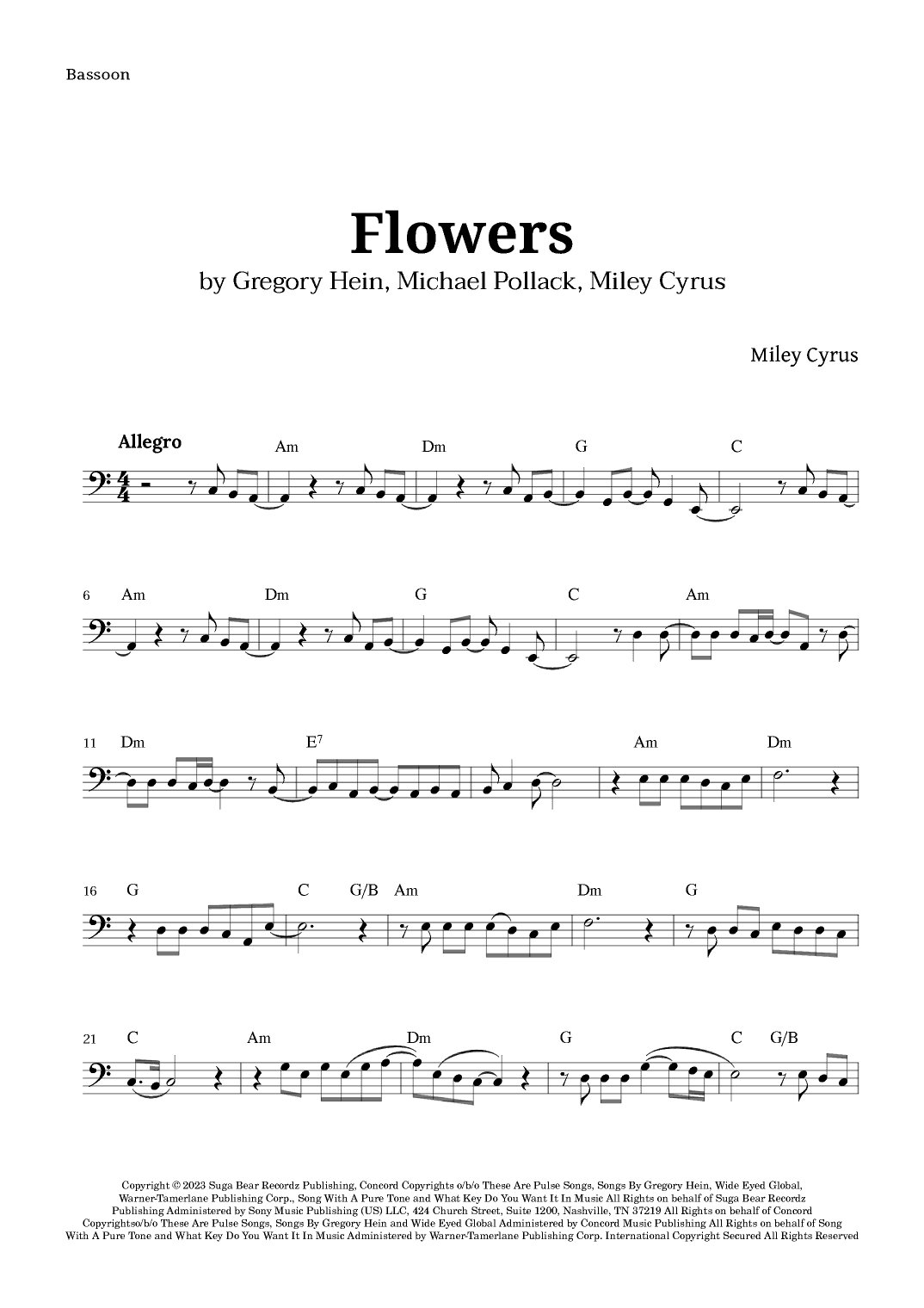 Flowers (arr. Langanho)