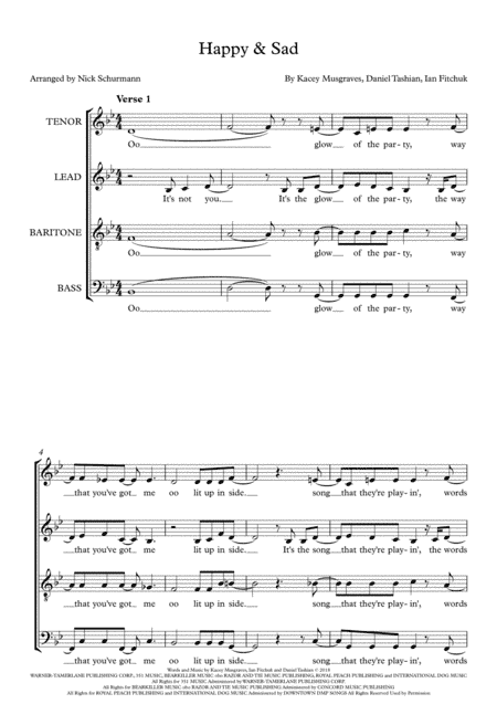 Happy & Sad (arr. Nick Schurmann)