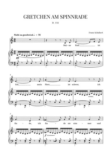 Gretchen am Spinnrade, D. 118 (A minor) (arr. Cadenza Editions)