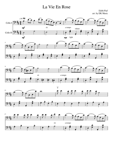 La Vie En Rose (arr. DK Music)