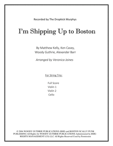 I'm Shipping Up To Boston (arr. Veronica Joines)