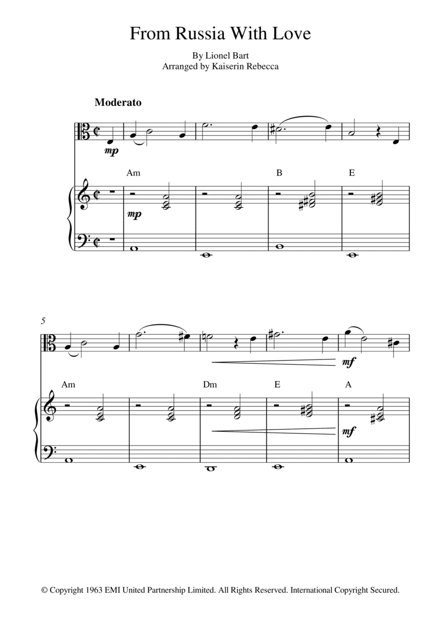 From Russia With Love (arr. Kaiserin Rebecca)