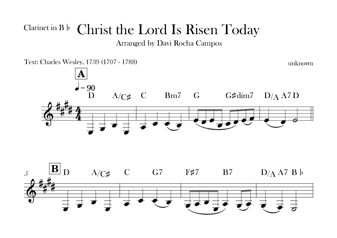Christ the Lord is Rises today (arr. Davi Rocha Campos)